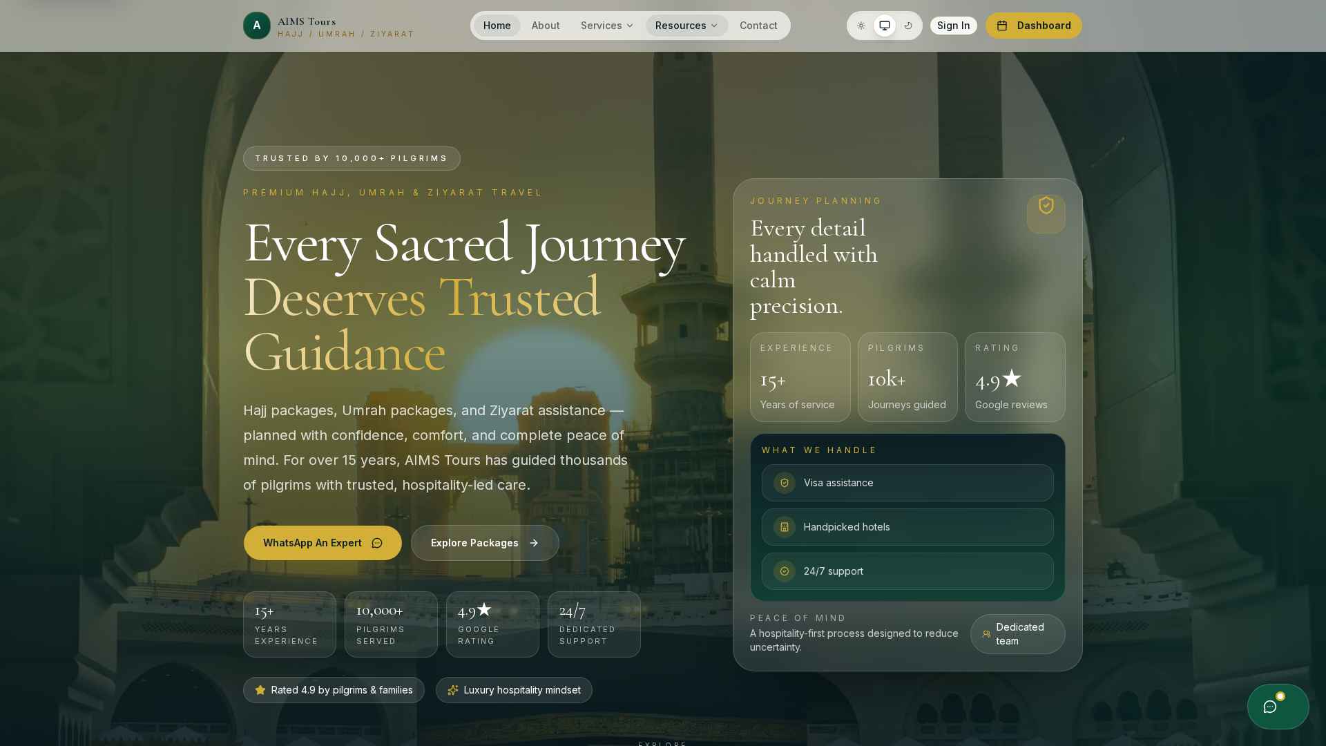 AIMS Tours — premium pilgrimage travel